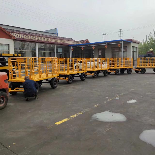 車站行李車托運平板拖車